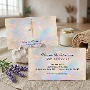 Carte de visite luxueuse pour professeur de yoga e