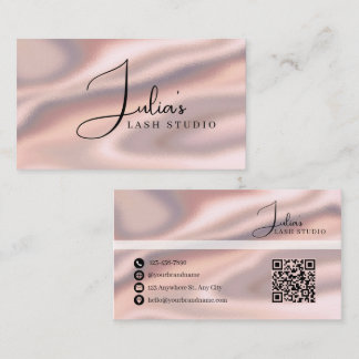 Carte de visite Luxueuse Rose Gold Satin Lash Stud