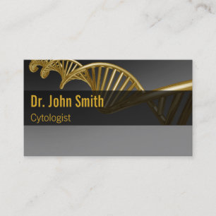Carte De Visite Luxueux ADN en fil d'or médical professionnel