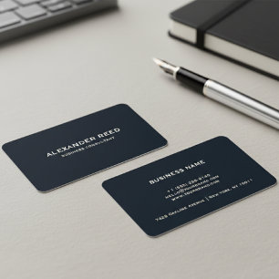 Carte De Visite Luxueux Minimaliste Moderne Professionnel Bleu M