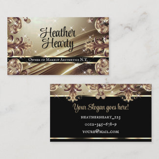 Carte De Visite Luxueux Platinum Ombre Platine Orné Luxe Deluxe