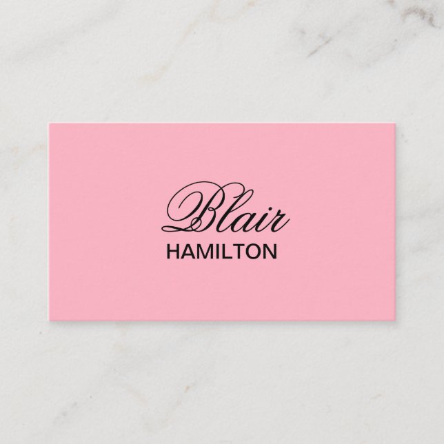 Carte De Visite Luxueux rose (Devant)