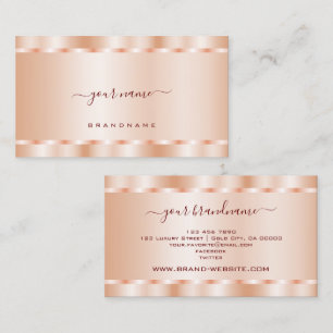 Carte De Visite Luxueux Rose Gold Shimmer Effet Professional