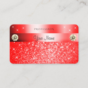 Carte De Visite Luxueux Ruby Rouge Parties scintillant Étincelle D