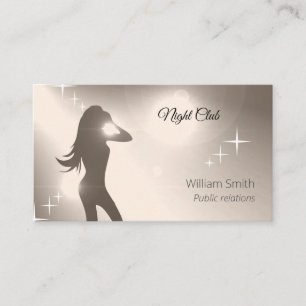 Carte De Visite Luxueux Sandy brillant Danseuse fille Silhouette