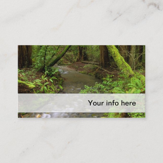 Carte de visite luxuriant de forêt (Devant)
