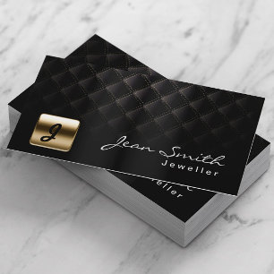 Carte De Visite Luxury Black & Gold Jewelry Business Card