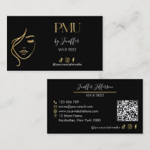 Luxury Black & Gold PMU Bussines card