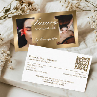 Carte De Visite Luxury Gold Professional Laser Specialist Photos