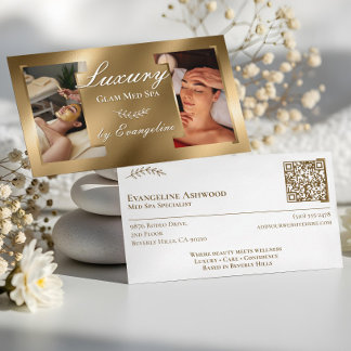 Carte De Visite Luxury Gold Professional Med Spa Specialist Photos
