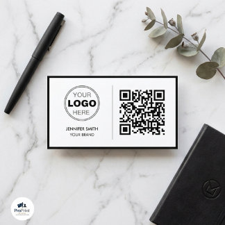 Carte De Visite Luxury Minimalist QR Executive Design