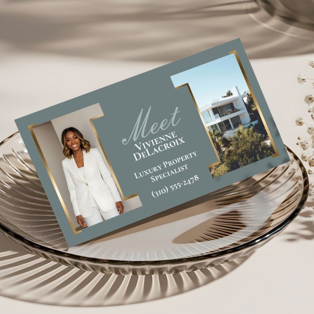 Carte De Visite Luxury Modern Professional Photo Collage Elegant (Luxury Modern Professional Photo Collage Elegant Business Card)