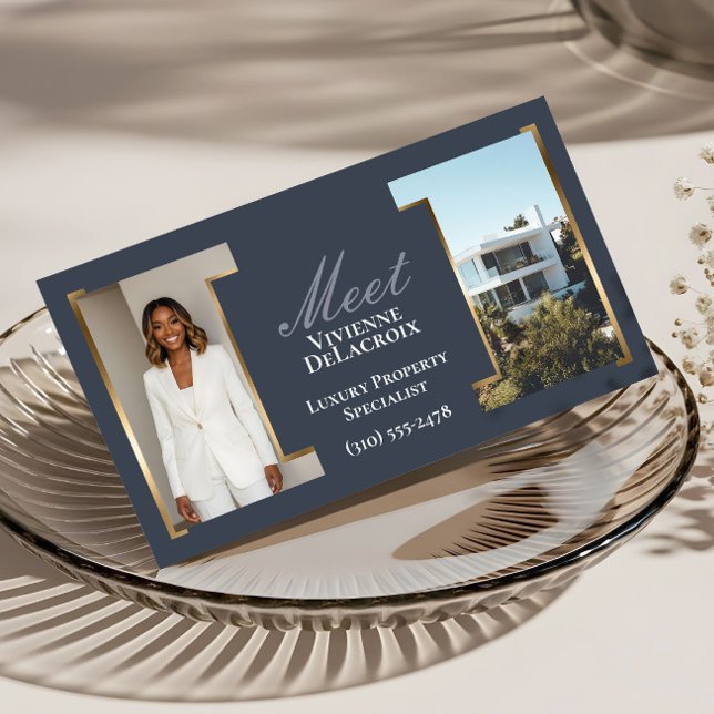 Carte De Visite Luxury Modern Professional Photo Collage Elegant (Luxury Modern Professional Photo Collage Elegant Business Card)
