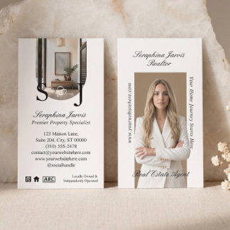 Carte De Visite Luxury Real Estate Photo Modern Realtor Branding