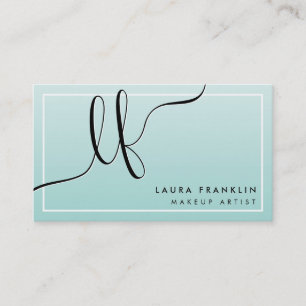 Carte De Visite LUXURY SCRIPT logo initial minimal moderne