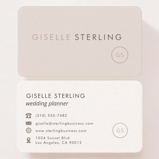 Carte De Visite Luxury Wedding Planner Feminine Professional (Créateur téléchargé)