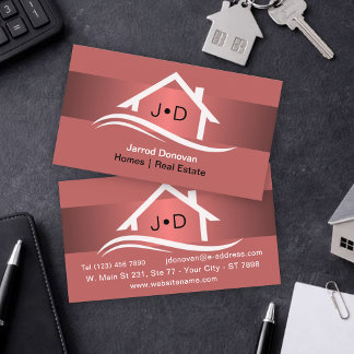 Carte De Visite Luxury Wine Red Real Estate Elegant Professional