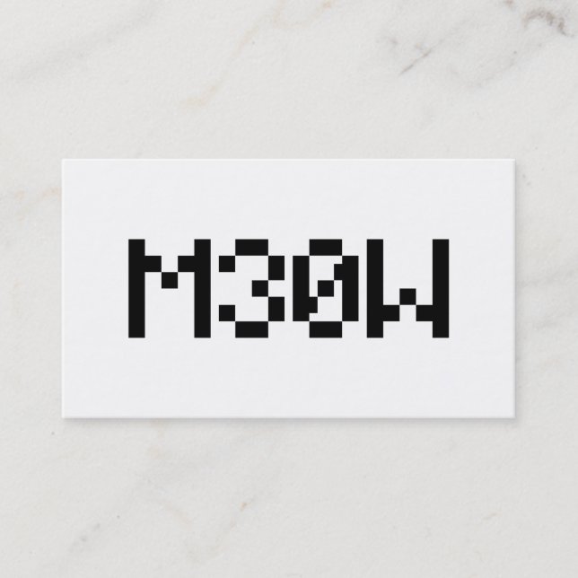 Carte De Visite M30W [Leetspeak Animal Sounds] (Devant)