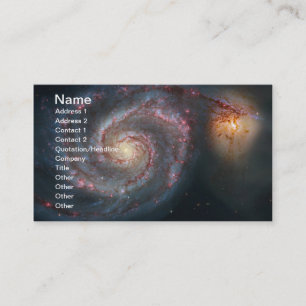 Carte De Visite M51 Whirlpool Spiral Galaxy NASA