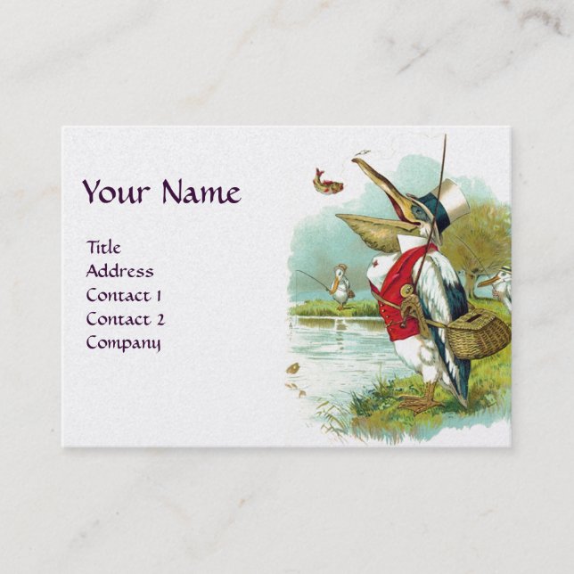 Carte De Visite M. PELICAN FISHING, White Pearl (Devant)