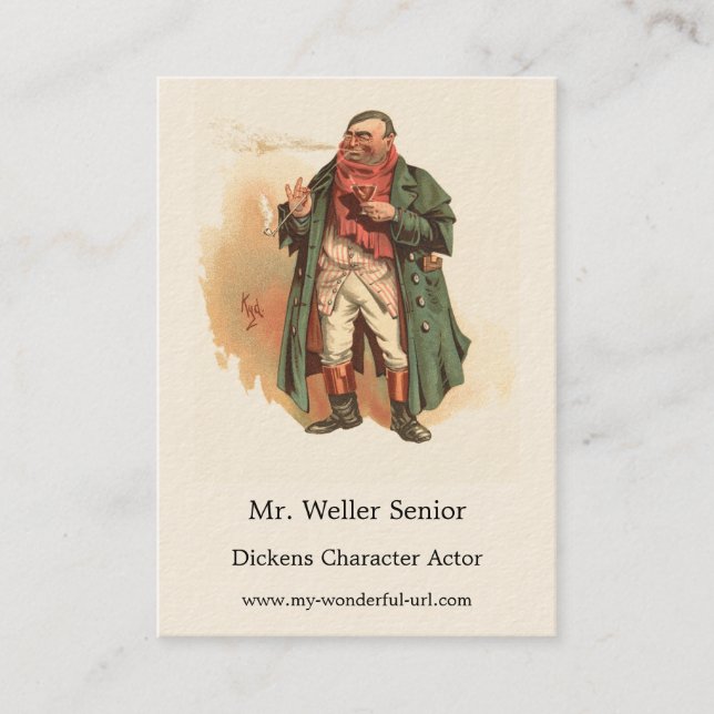 Carte De Visite M. Weller Senior, Kyd, Dickens The Pickwick Papers (Devant)