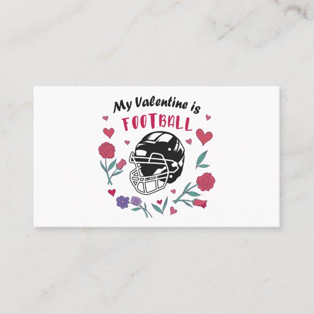 Carte De Visite Ma Saint Valentin est le football (Devant)