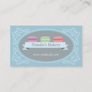 Carte De Visite Macaron élégant, moderne, doux, boulangerie,