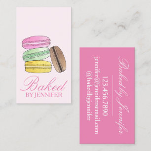 Carte De Visite Macarons Français Cuisine pâtisserie Chef boulange