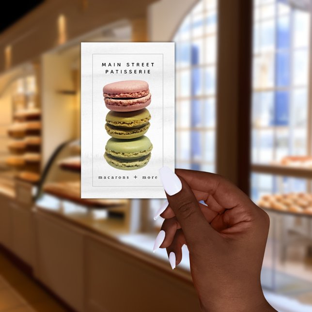 Carte De Visite Macarons Pâtisserie Pâtisserie Chef (Créateur téléchargé)