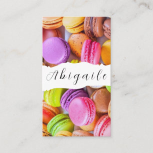 Carte De Visite Macarons Vintages sans fil Vector