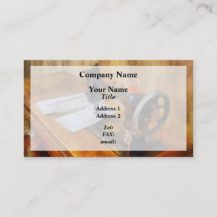 Carte De Visite Machine à coudre avec fil orange