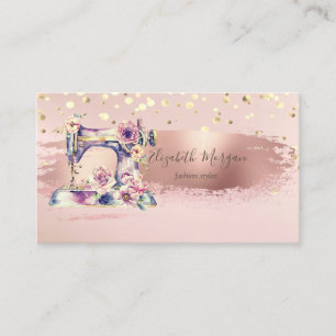 Carte De Visite Machine à coudre Confetti Or, Coup de pinceau