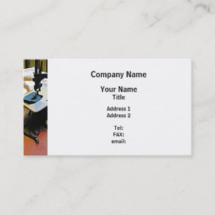 Carte De Visite Machine à coudre et tissu
