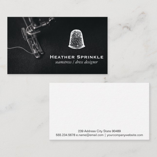 Carte De Visite Machine à coudre | Logo miniature (Devant / Derrière)