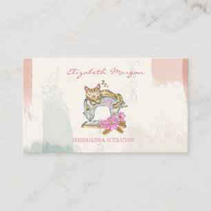 Carte De Visite Machine à coudre professionnelle brosse à pinceau 