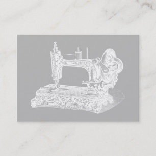 Carte De Visite Machine à coudre Vintage - Machines rétro Gris b