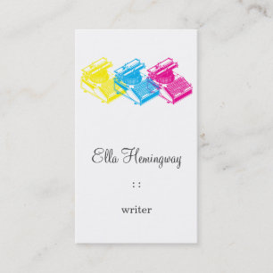 Carte De Visite Machine à écrire de type CMY