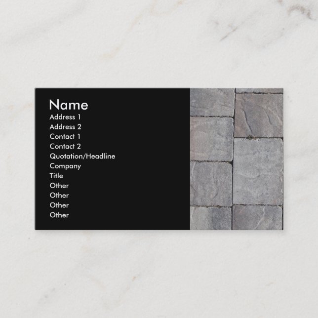 Carte De Visite Machines à paver (Devant)