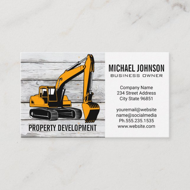 Carte De Visite Machines de construction | Bulldozer (Devant)