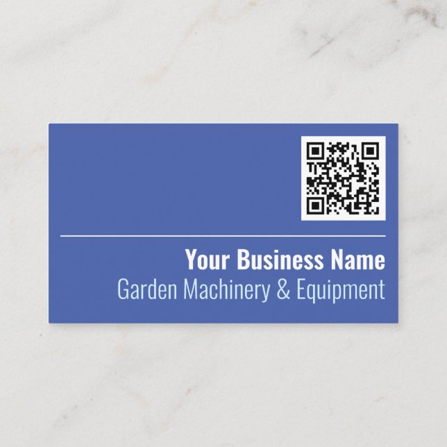 Carte De Visite Machines et équipement de jardin Code QR (Dos)