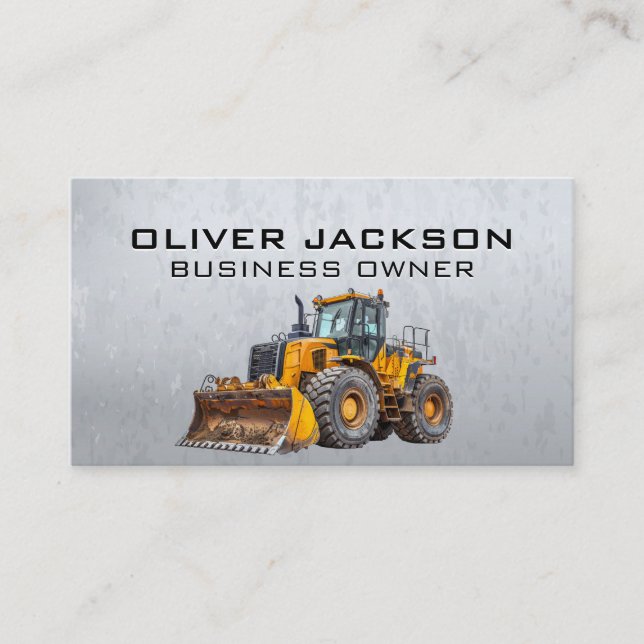 Carte De Visite Machines lourdes de construction | Bulldozer (Devant)