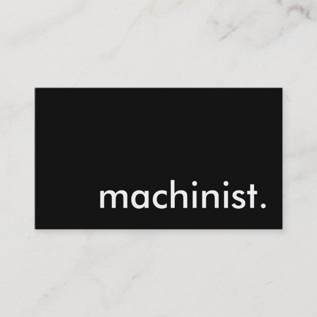 Carte De Visite machiniste. (Devant)
