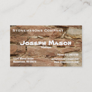 Carte De Visite Maçon de construction