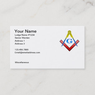 Carte de visite maçonnique 1