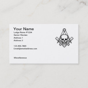 Carte de visite maçonnique 1