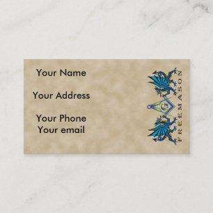 Carte de visite maçonnique de dragons