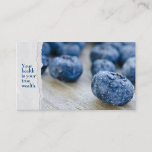 Carte De Visite Macro bleuets avec gouttelettes d'eau