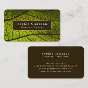 Carte De Visite Macro Leaf, Rustique