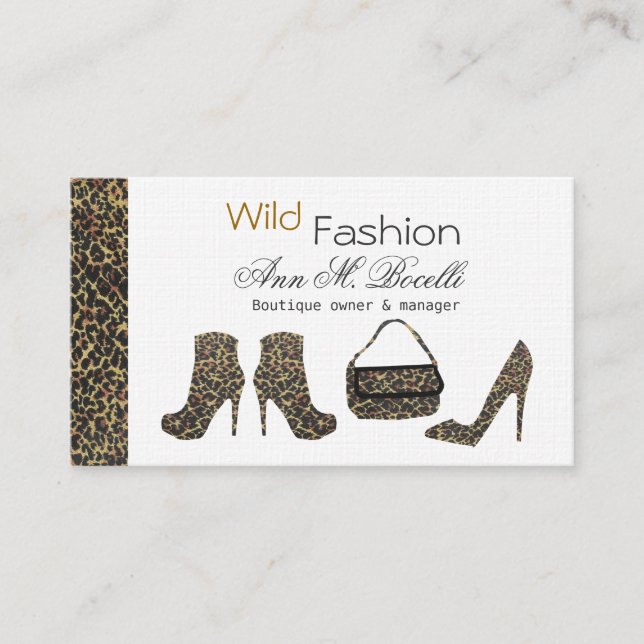 Carte De Visite Madame à la mode chic Stilettos Shoes Purse de (Devant)