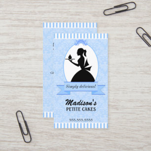 Carte De Visite Madame élégante Silhouette Cupcake